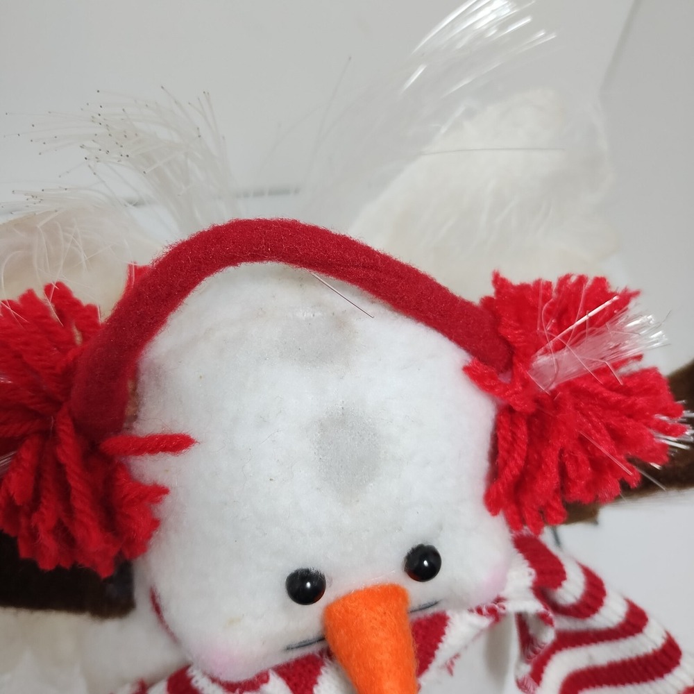 Vintage December Home 11" Fiber Optic Pre-Lit Snowman Angel‎ Original Box Tested - Picture 9 of 9